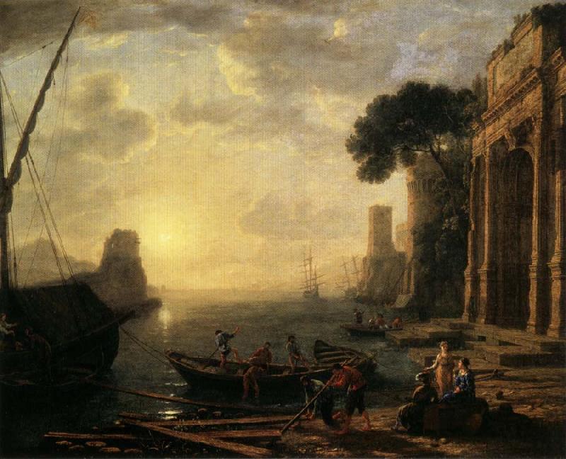 Claude Lorrain Morning in the Harbor oil painting image